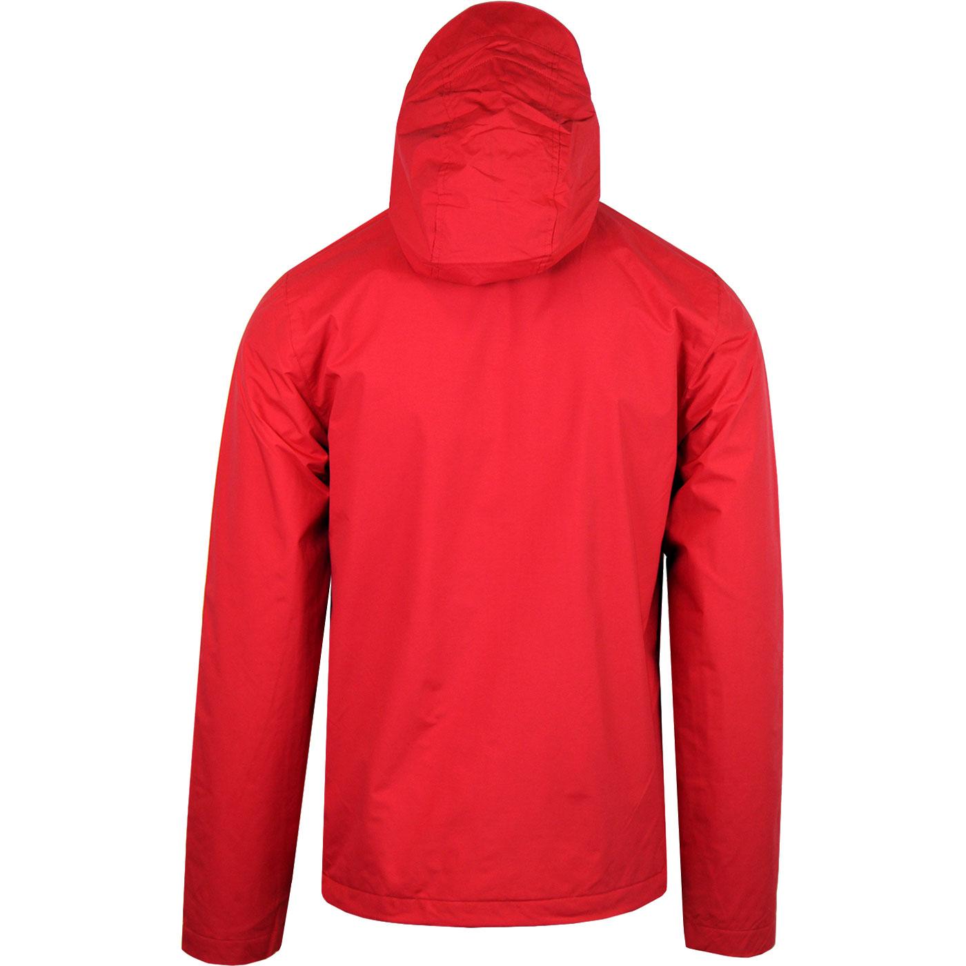 LUKE Chopper Retro Hooded Windbreaker Jacket Marina Red