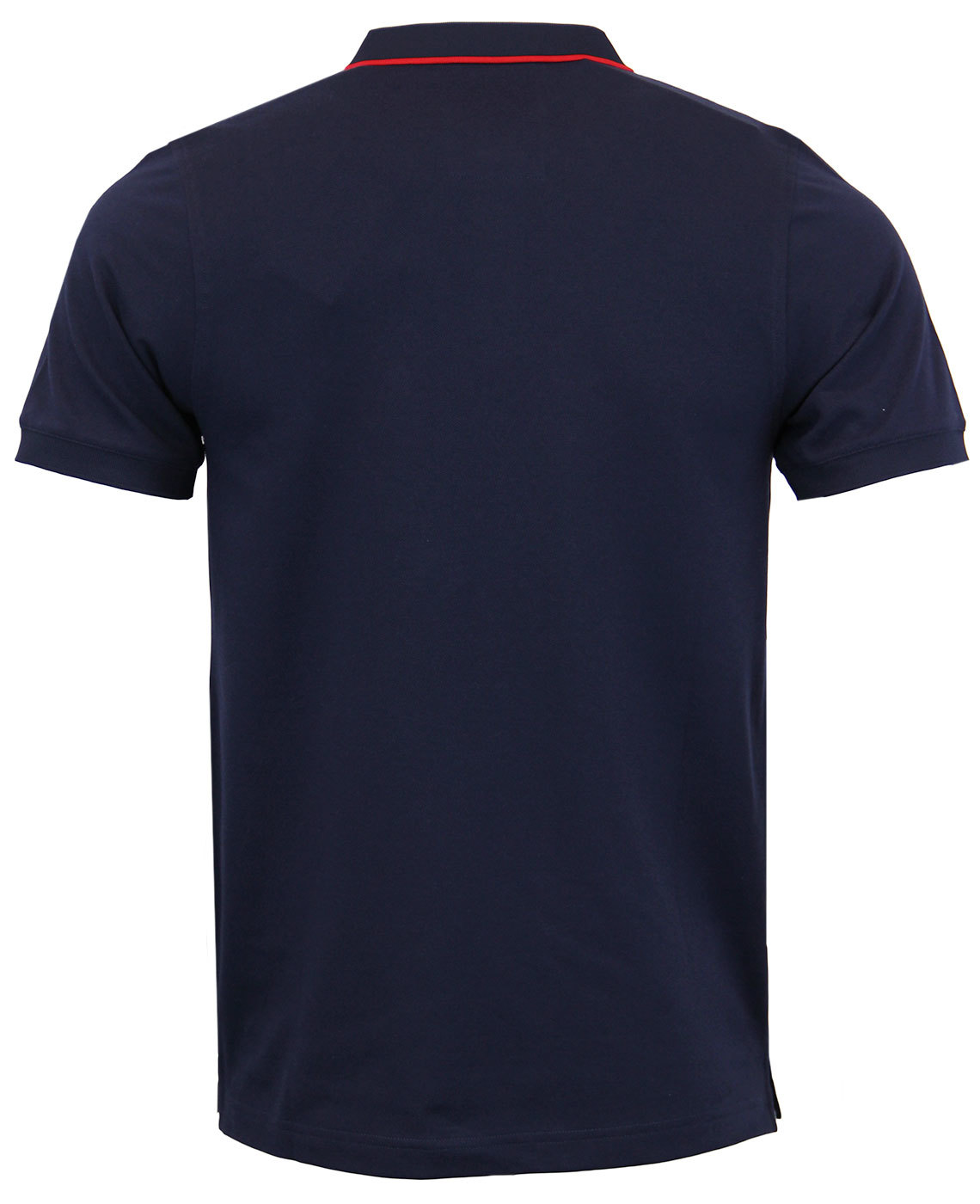 LUKE 1977 Airbright Retro Sixties Mod Tipped Polo in Marina Navy