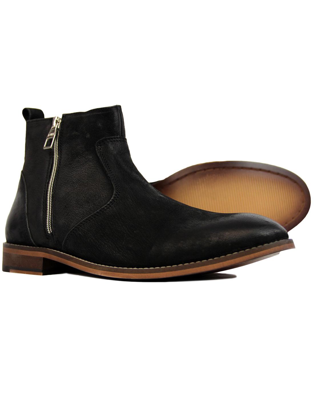 Luke 1977 Mens Warburton Chelsea Leather Classic Slip On Boot Formal Shoes 