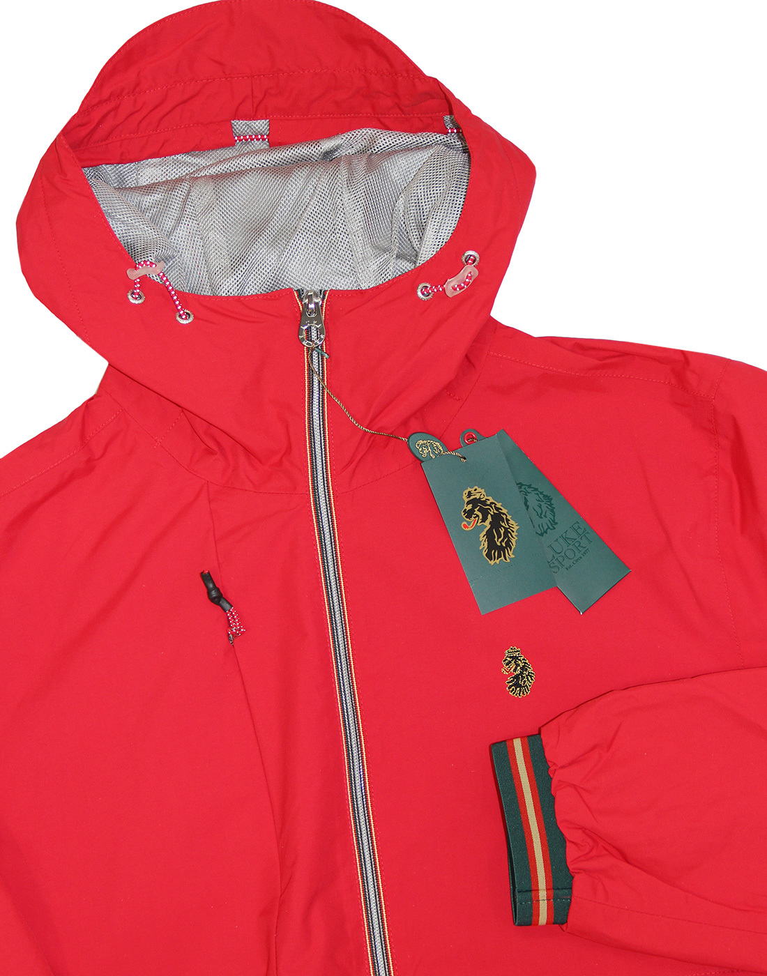 LUKE 1977 Sir Walter Retro Mod Zip Through Jacket in Red.