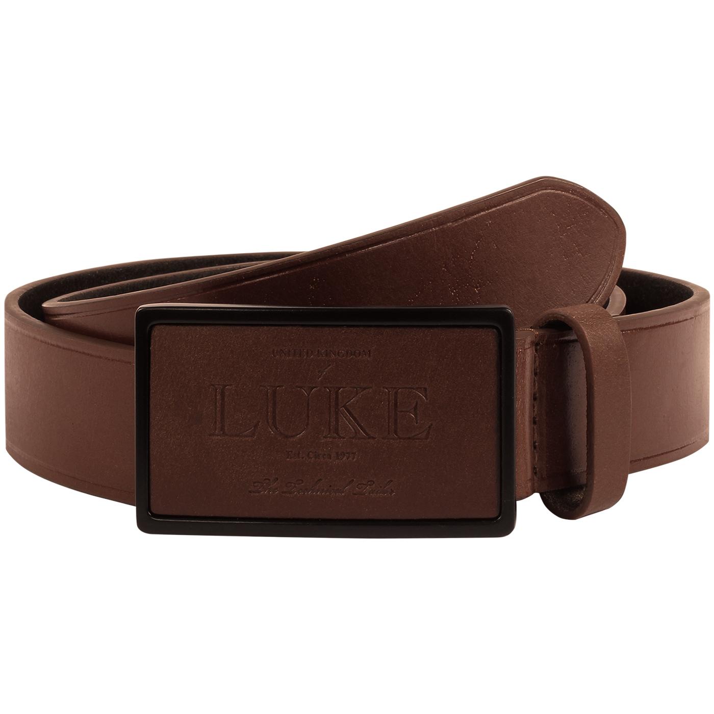 Ace LUKE 1977 Vintage Leather Belt In Brown