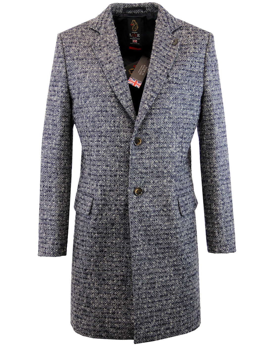 LUKE 1977 Mod Made in England Boucle Trench Coat