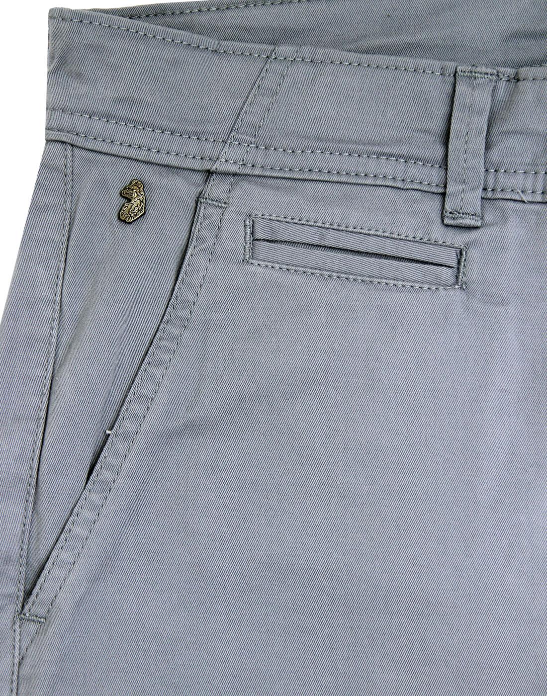 LUKE 'Corbitt' Men's Retro Indie Chino Shorts in Slate Blue