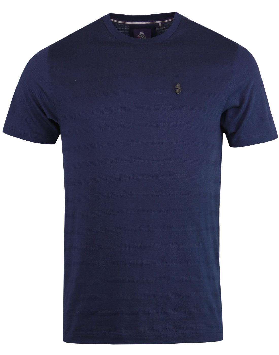 Cultraised LUKE Retro Micro Rib Crew T-shirt NAVY