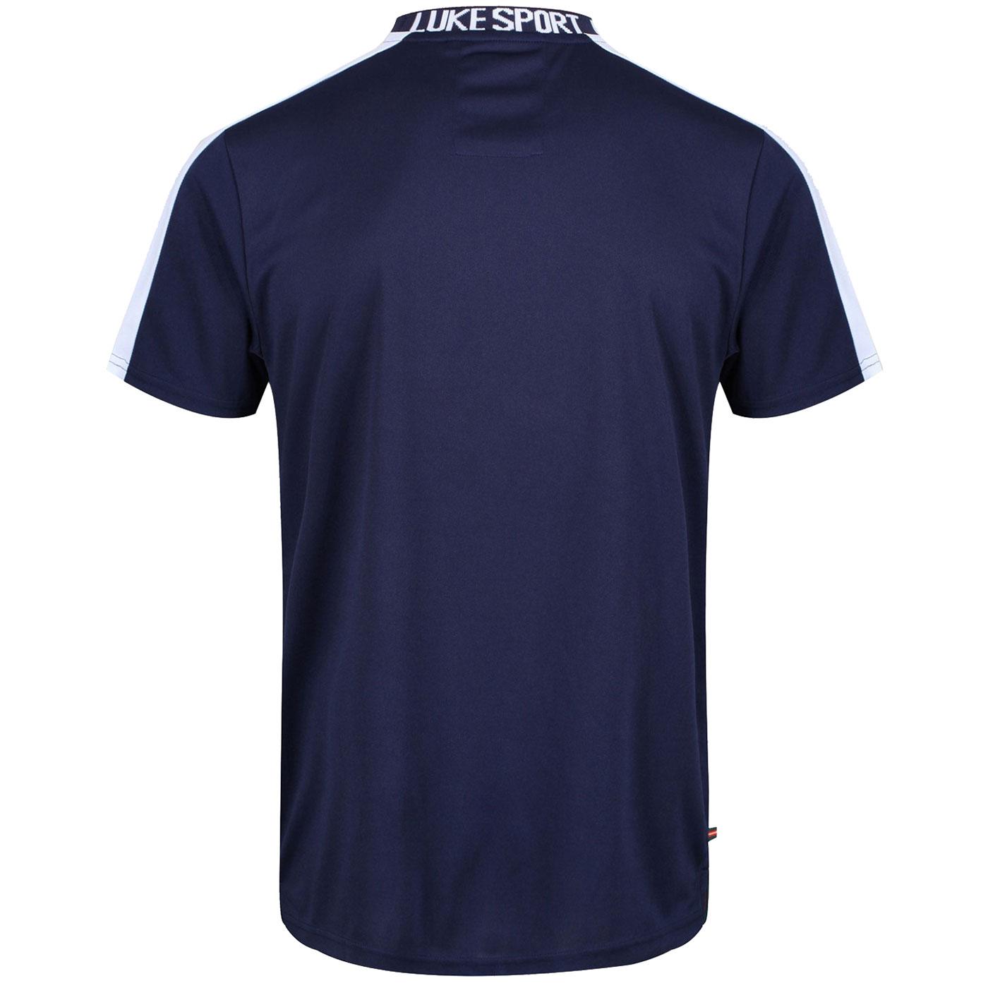 Esperanto LUKE 1977 Text Trim Crew Neck T-Shirt in Navy