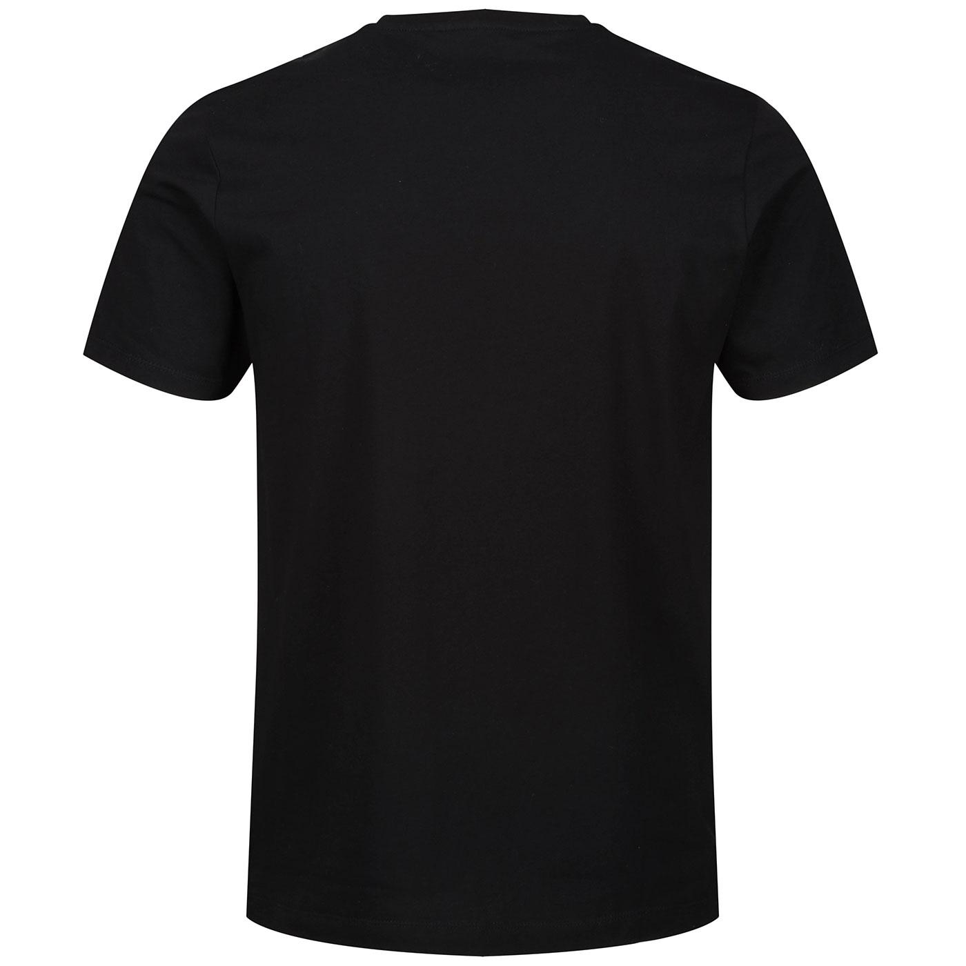 Luke Sport Retro Lions Den Overprint Panel T-shirt in Black Gold