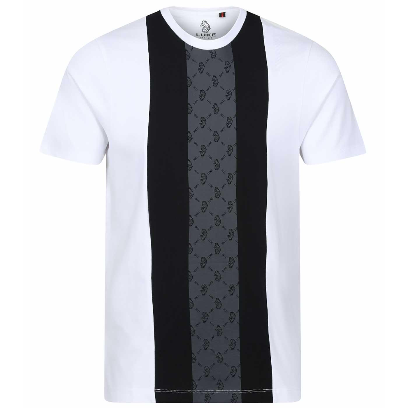 Kane Luke 1977 Colour Block Overprinted Tee White