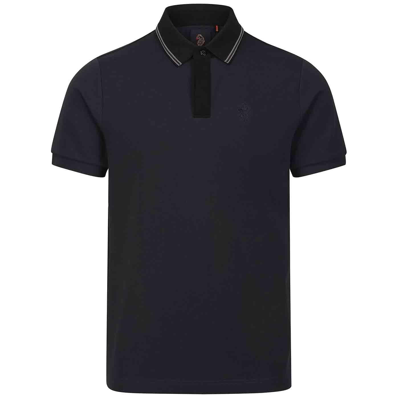 Leo Luke 1977 Contrast Collar Pique Polo Shirt B