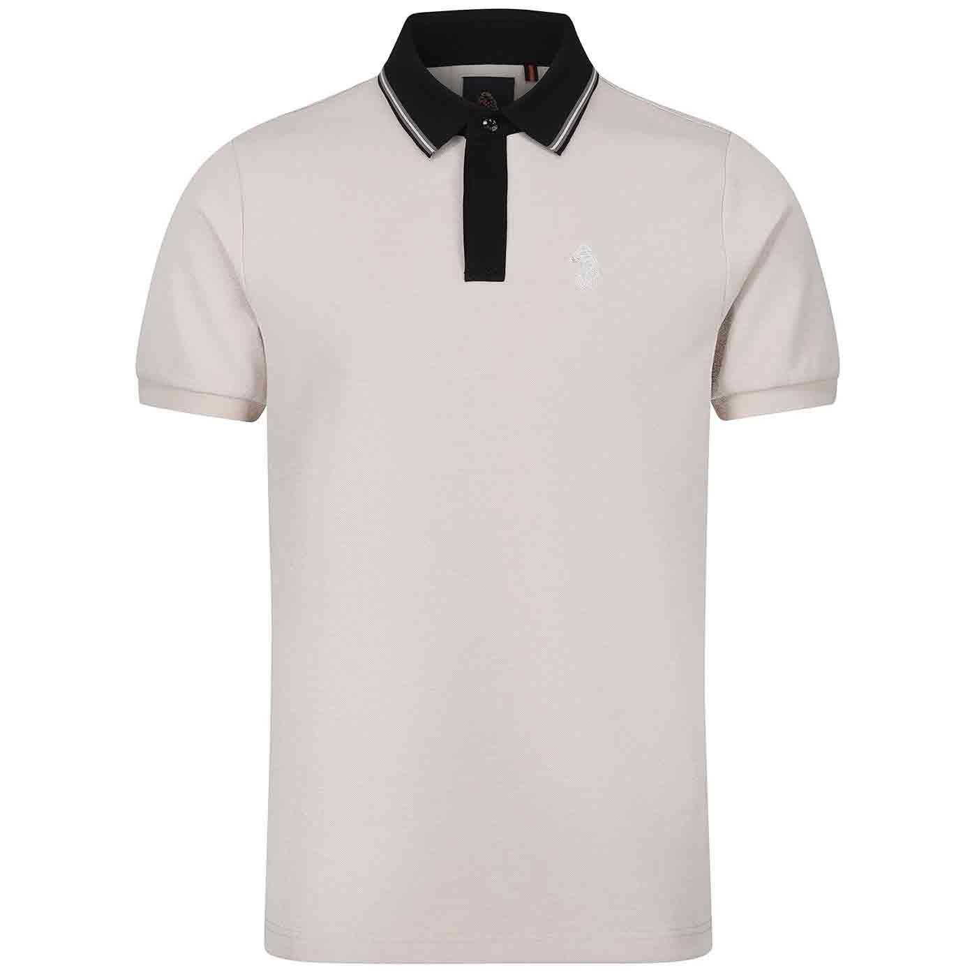 Leo Luke 1977 Contrast Collar Pique Polo Shirt DE