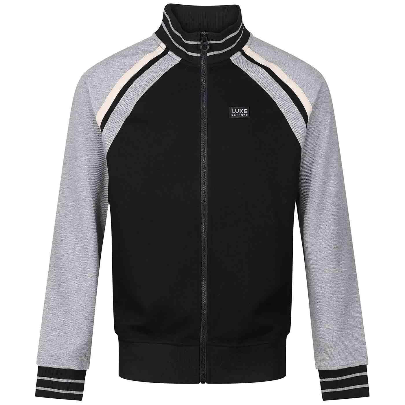 Malone Luke 1977 Retro Zip Through Textured Sweat