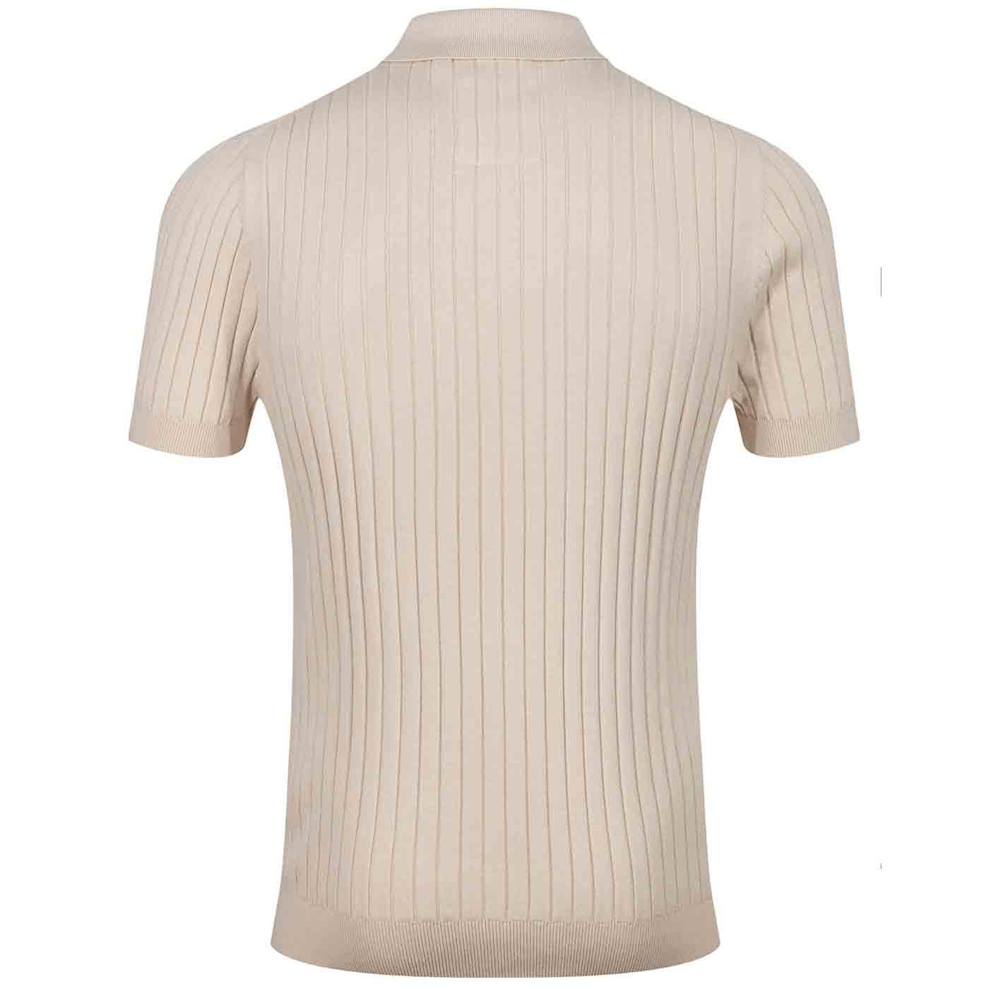 Vintage Beige Striped Shirt Mens Small, 90s New Old Stock Heritage