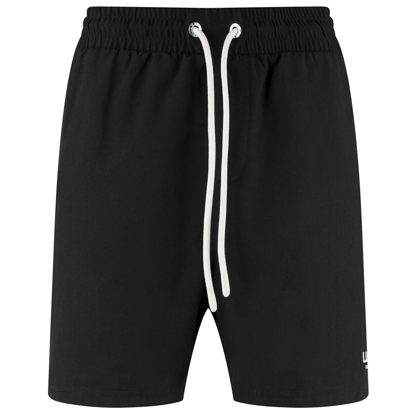 Stately Luke 1977 Men's Black Drawcord Swim Shorts
