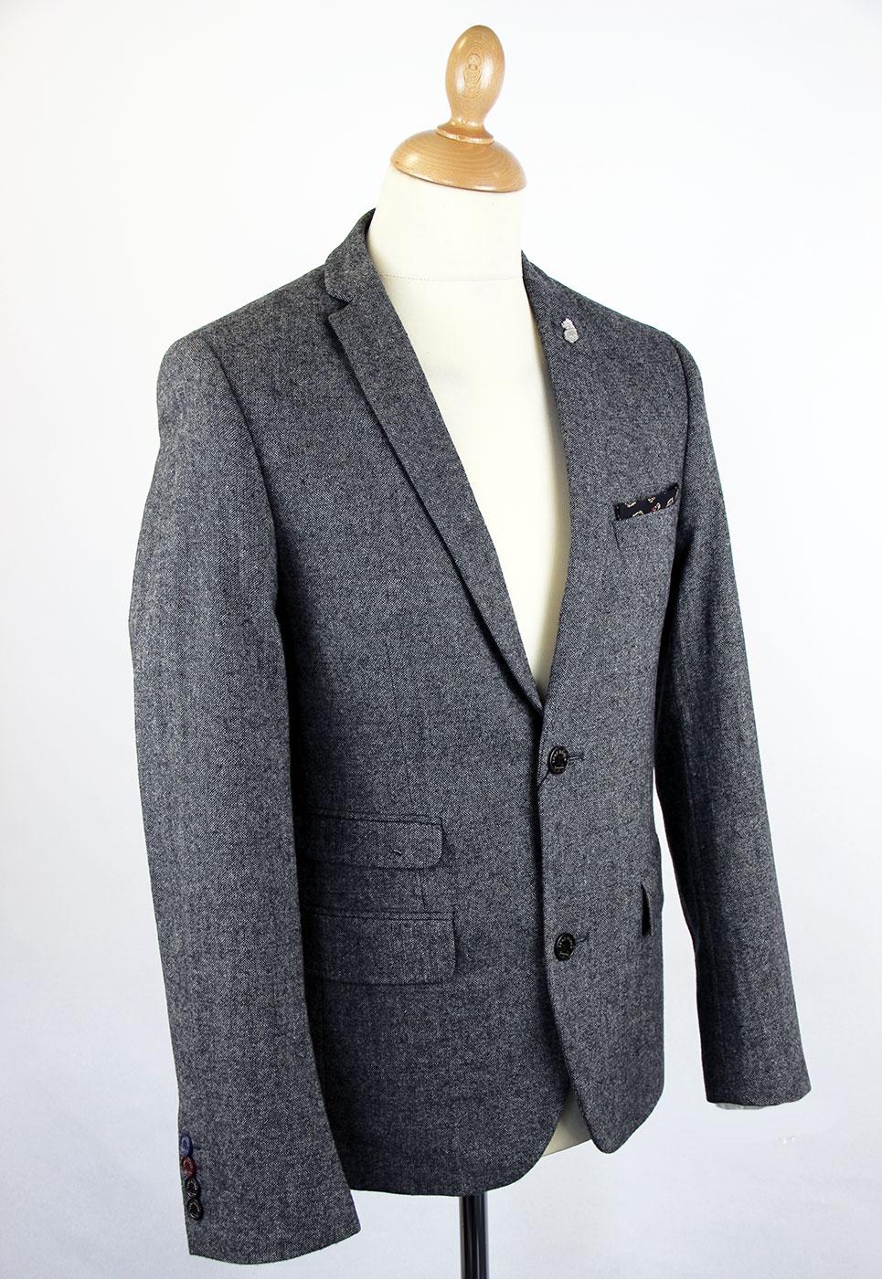 LUKE 1977 Soeron Retro 60s Mod Tailored Donegal Blazer Jacket