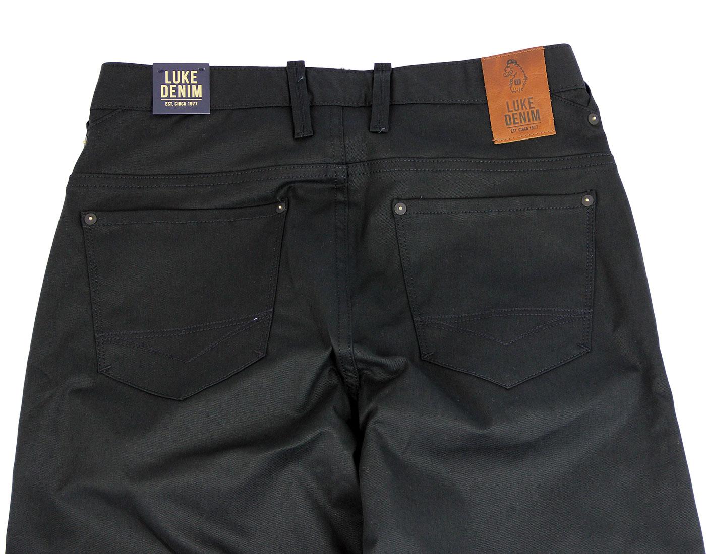 LUKE 1977 Eddie Retro Indie Classic Straight Leg Jeans Black