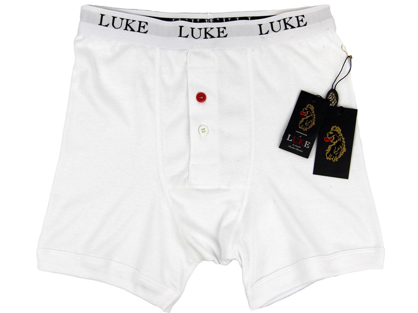 + Bruno LUKE 1977 Mens Boxer Shorts (WHITE)