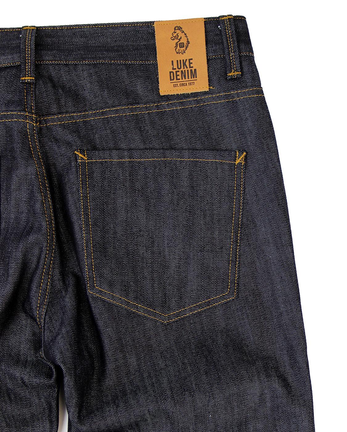 Luke Denim Freddie Made In Uk Retro Raw Slim Straight Jeans