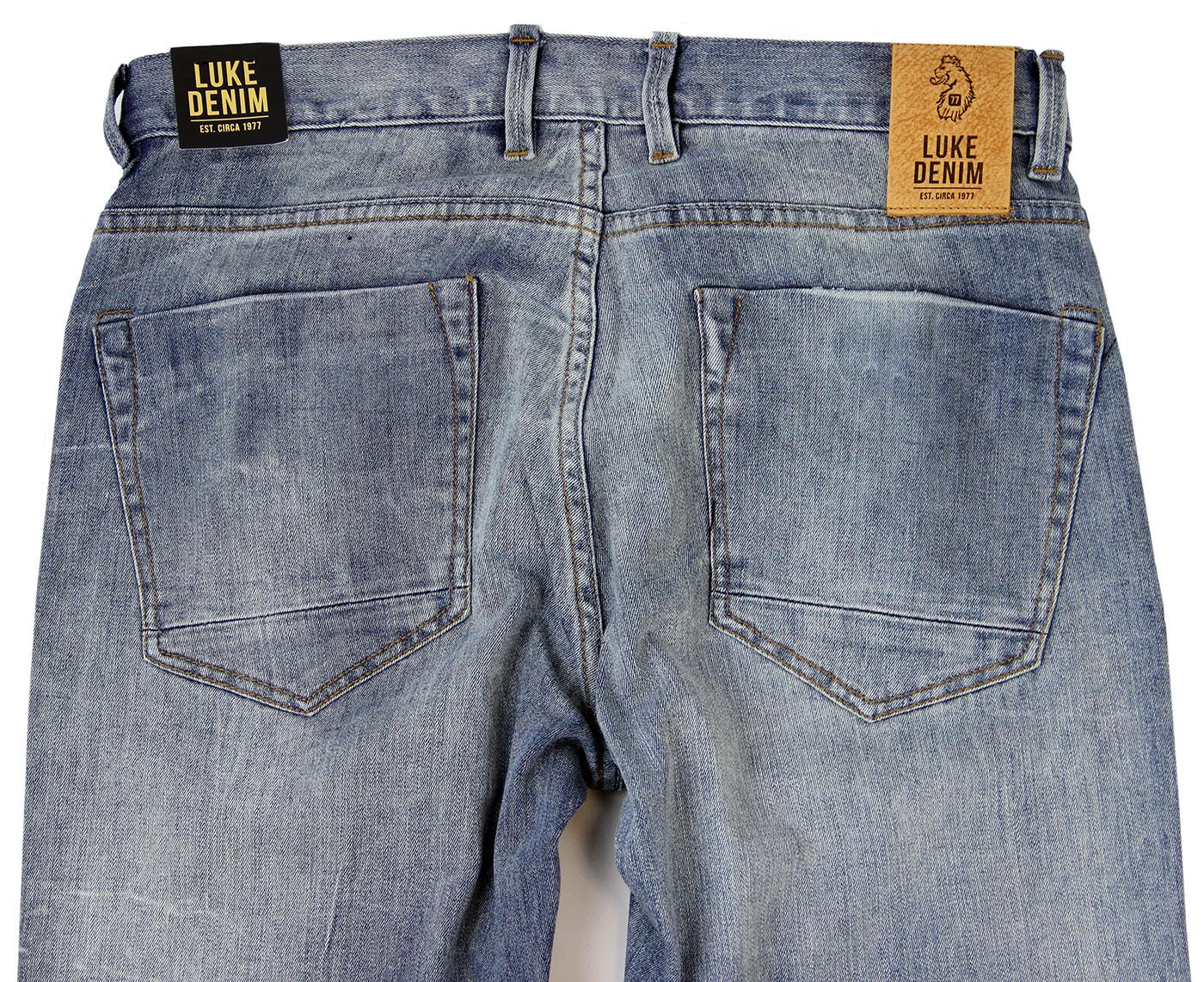 LUKE DENIM Vacuum Retro Indie Acid House Slim Tapered Jeans