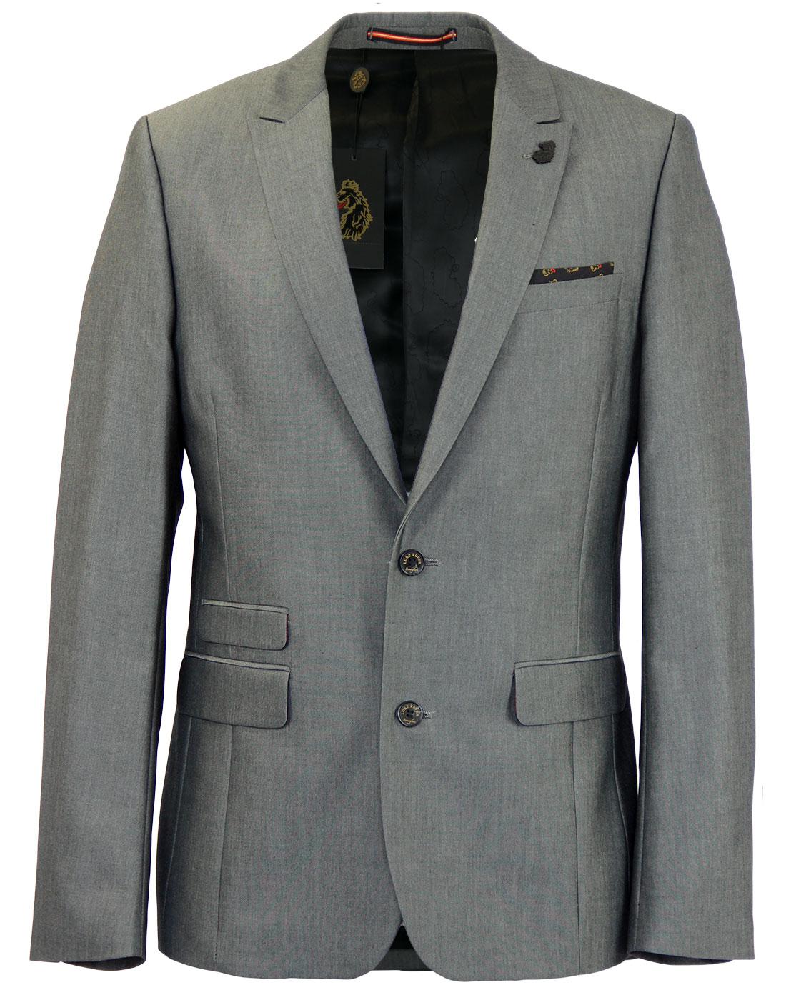 LUKE ROPER Guilty Retro Mod 2 Button Tailored Suit Jacket Grey