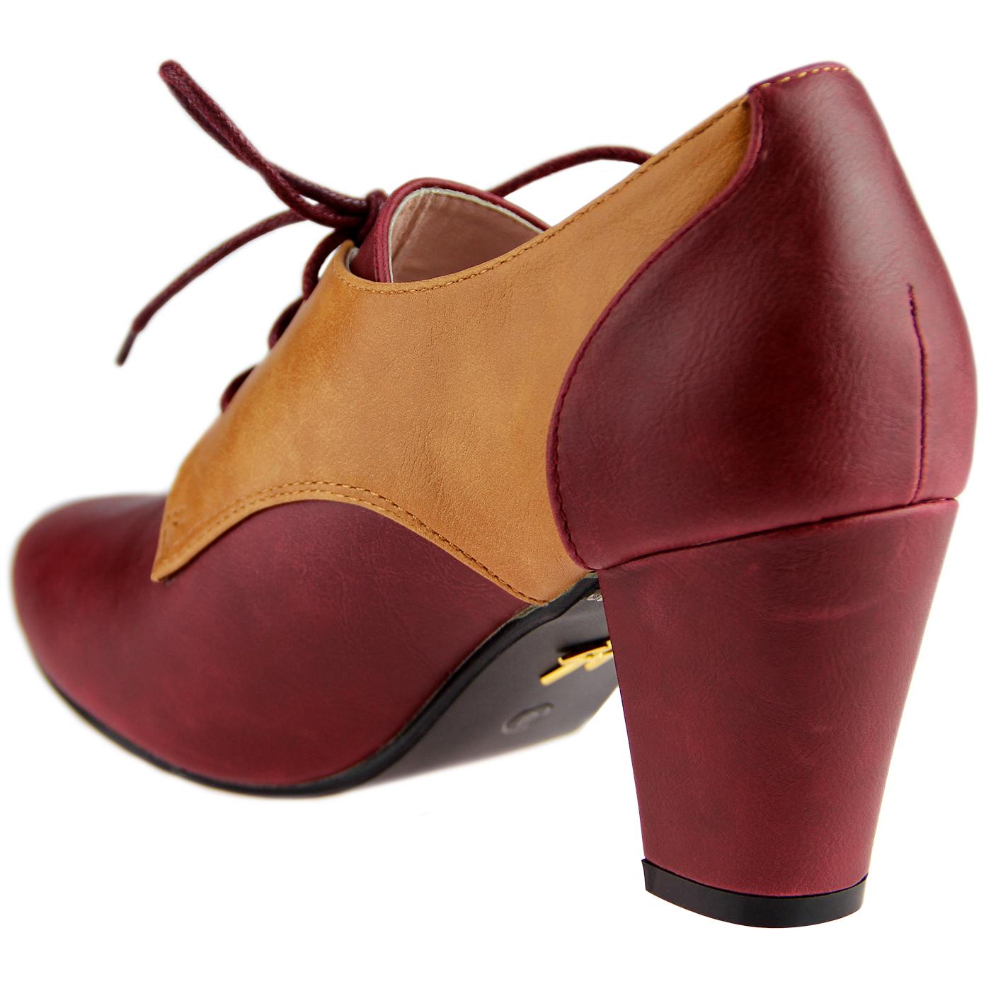 burgundy oxford heels