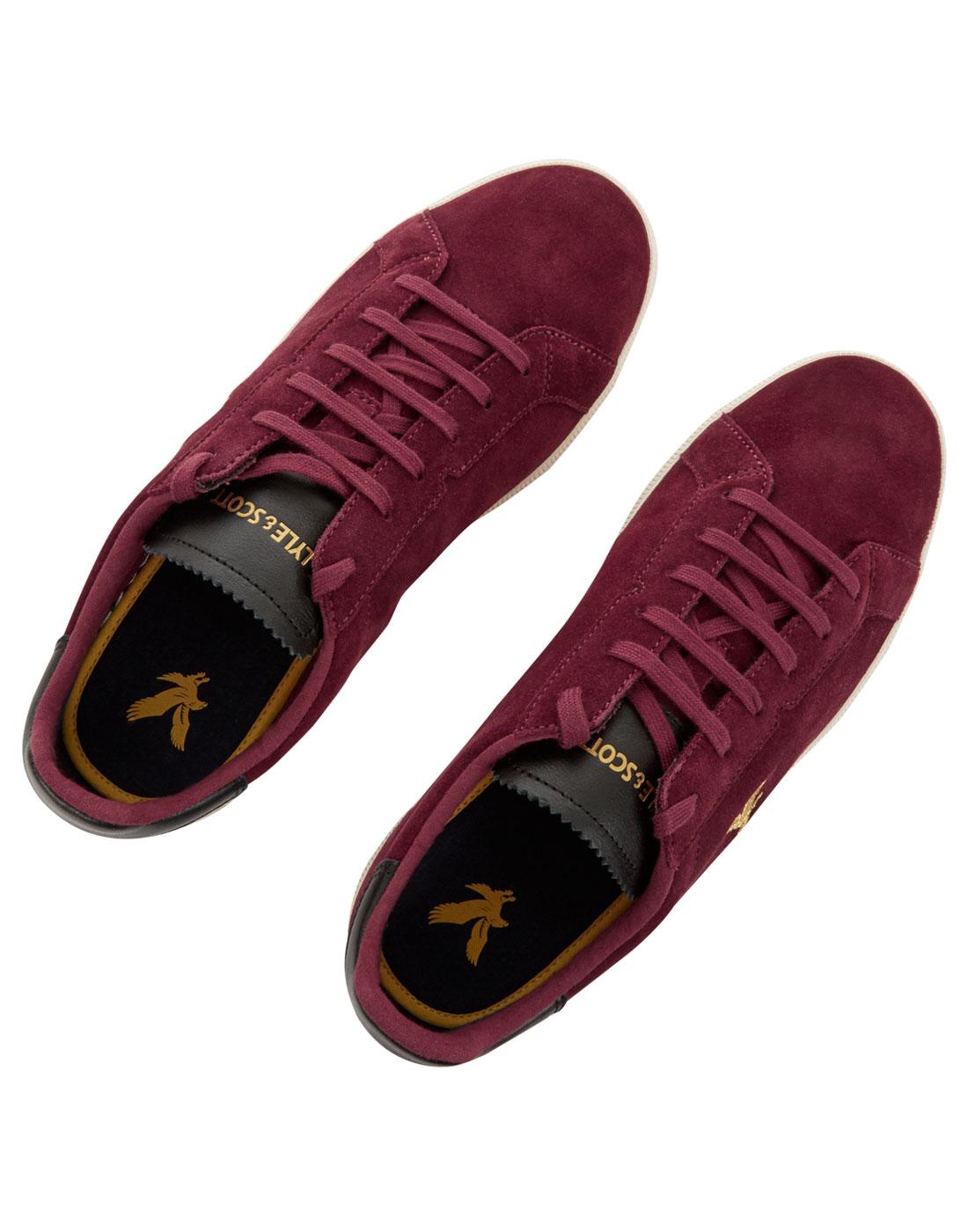 claret and amber trainers