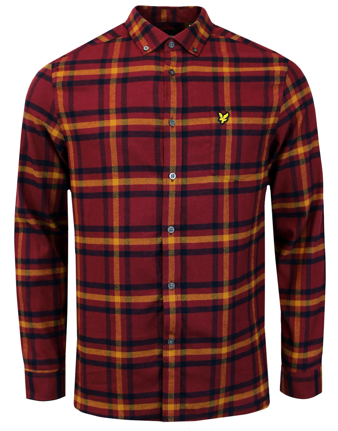 LYLE & SCOTT Retro Mod Plaid Check Flannel Shirt
