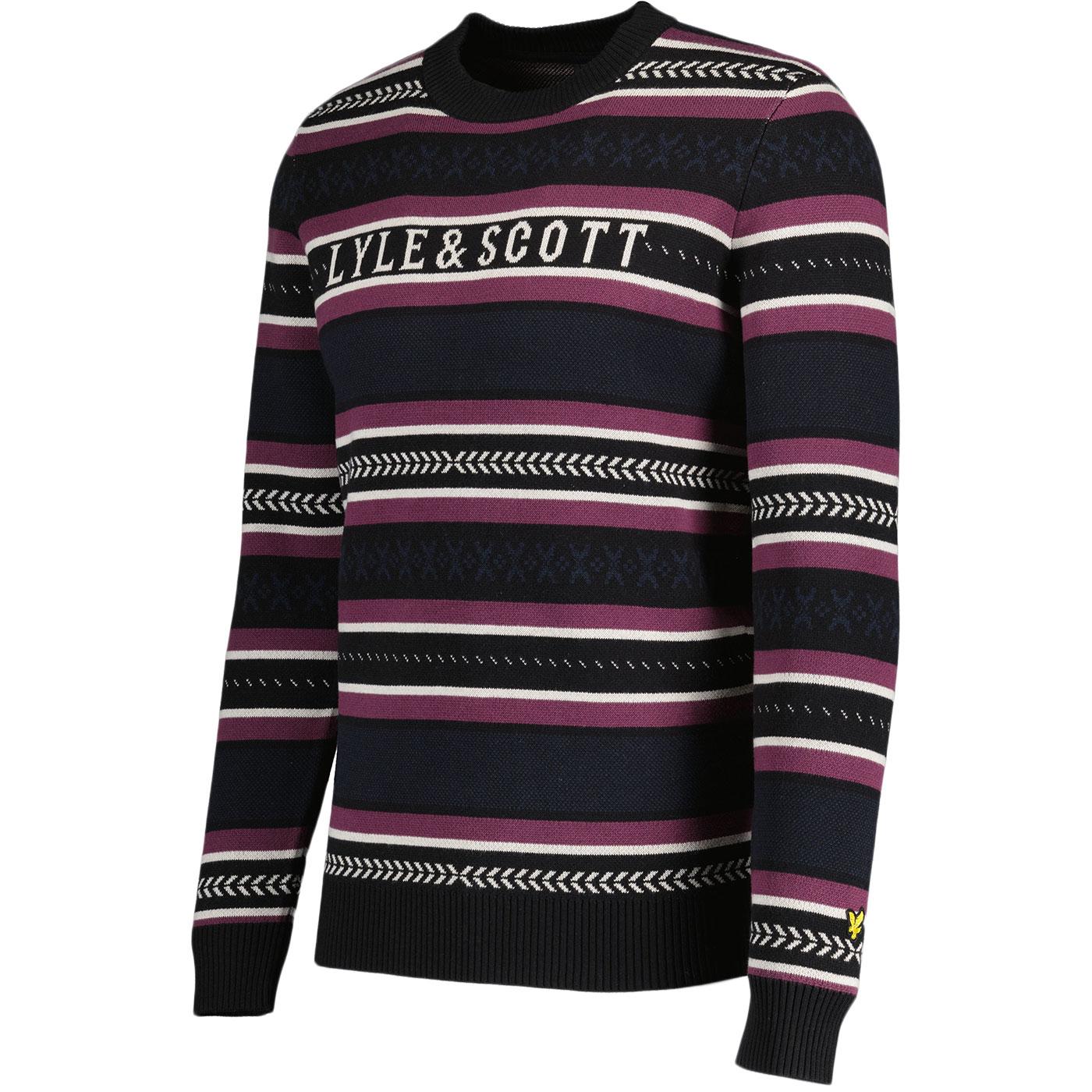 Buy Lyle & Scott Shaker Stitch Mock Neck Jumper Victory