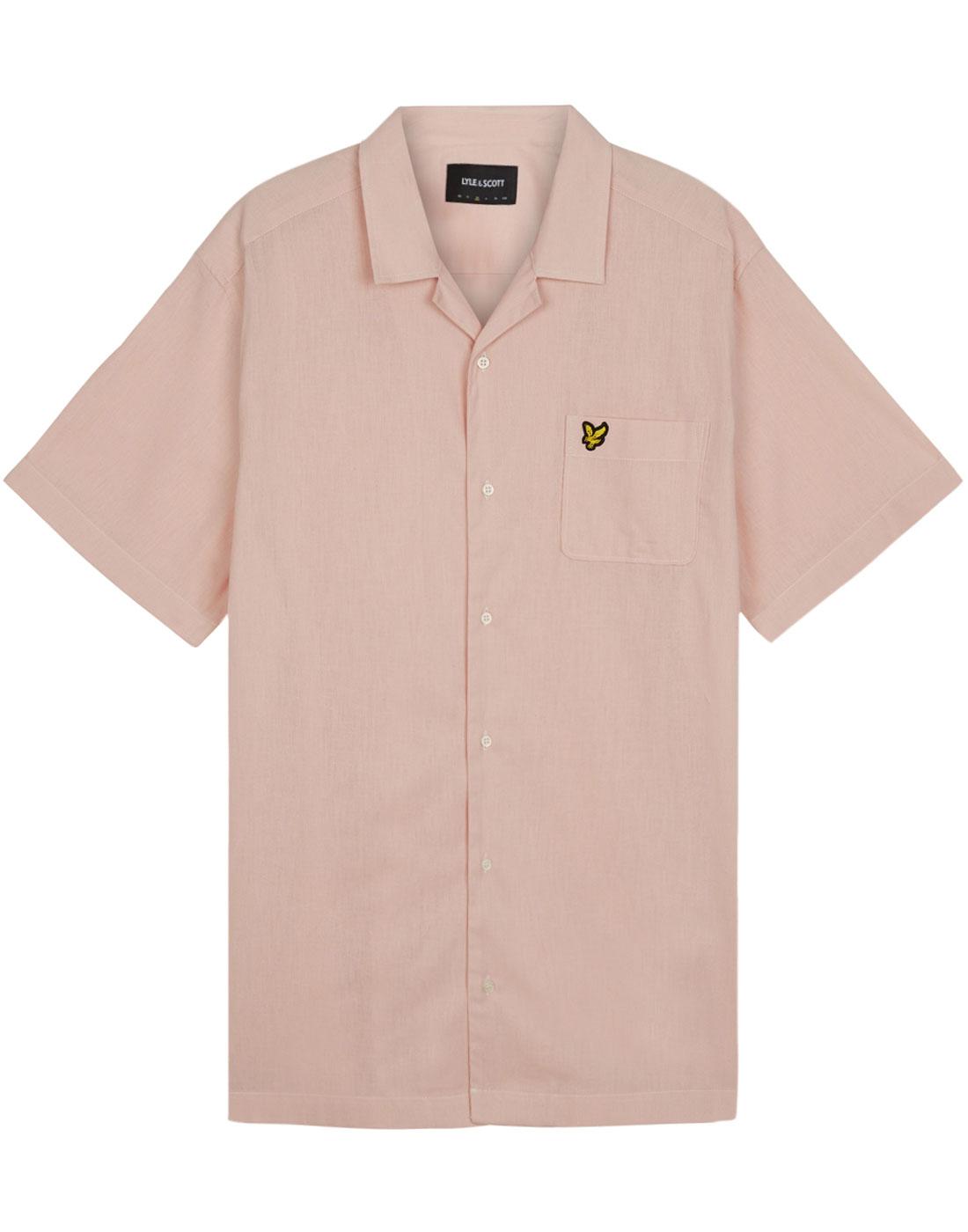 LYLE & SCOTT Retro 50s Resort Collar Shirt (Pink)