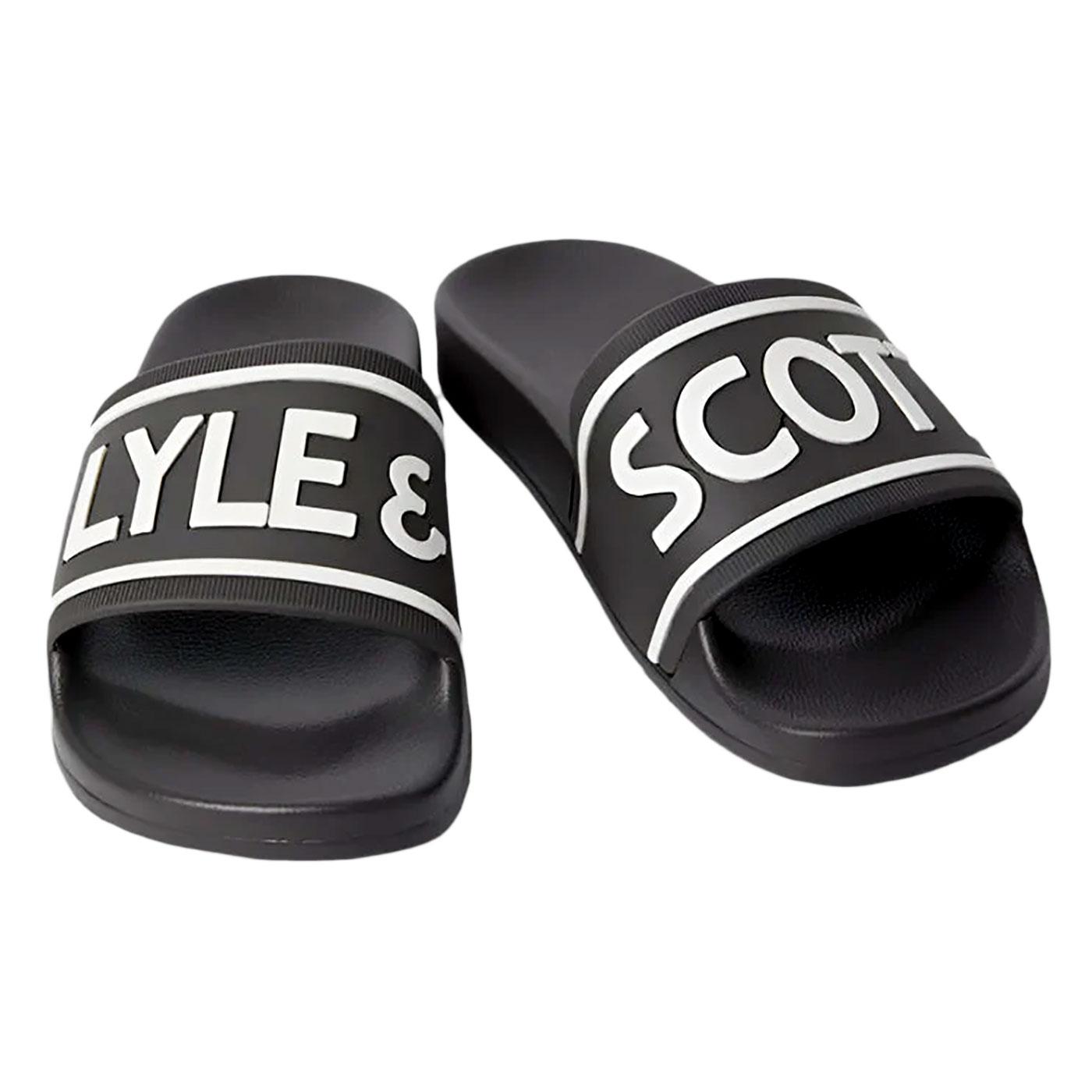 Lyle & Scott Logo Embossed Retro Rubber Slider JB