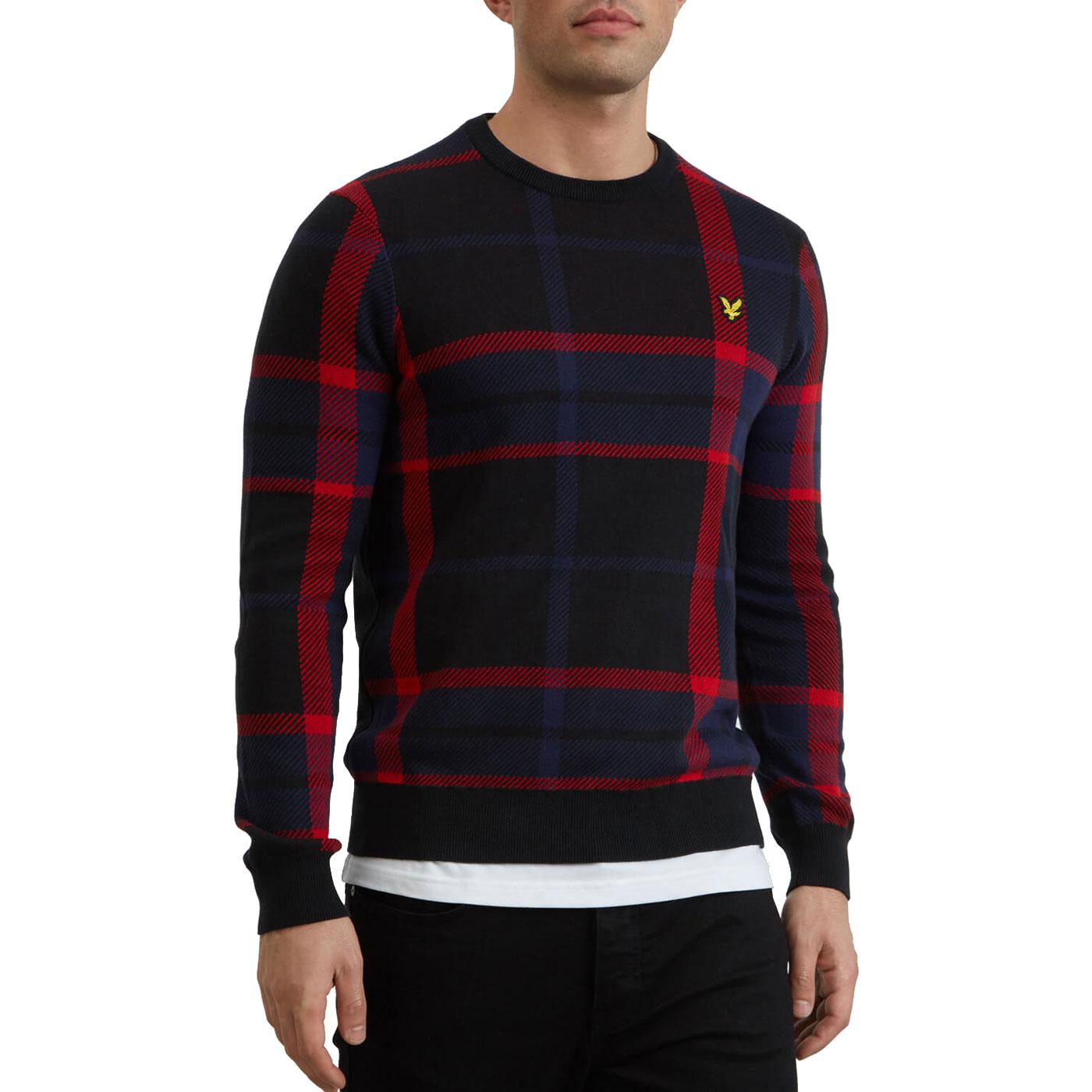 LYLE & SCOTT Mens Mod Tartan Check Knitted Jumper