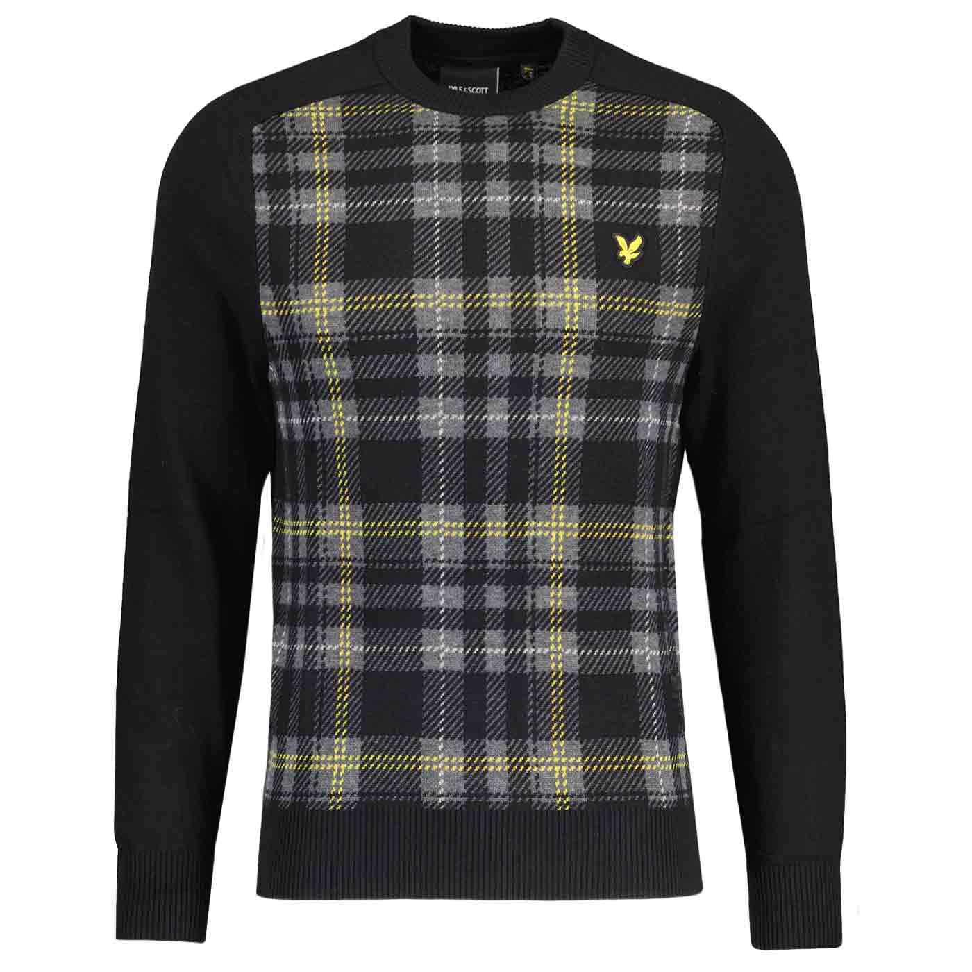 Lyle & Scott Men's Archive Tartan Jumper Jet Black