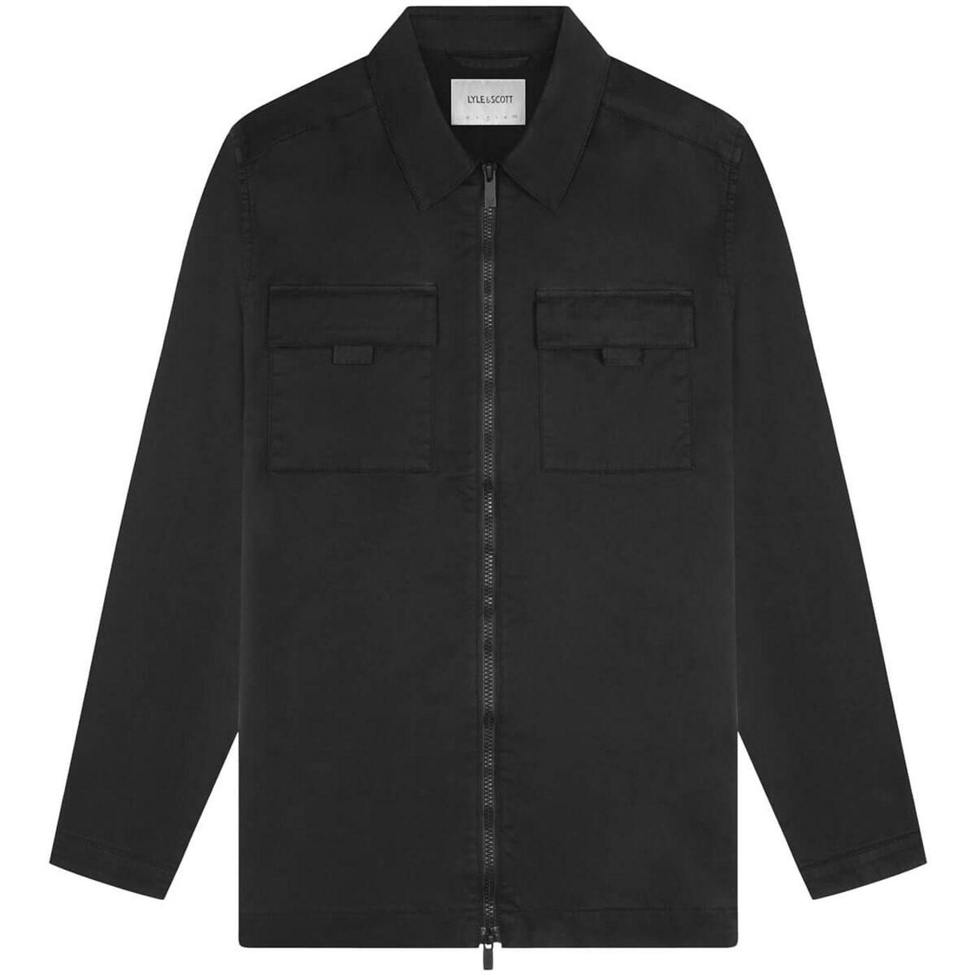 LYLE & SCOTT Mod Casuals Zip Black Army Overshirt