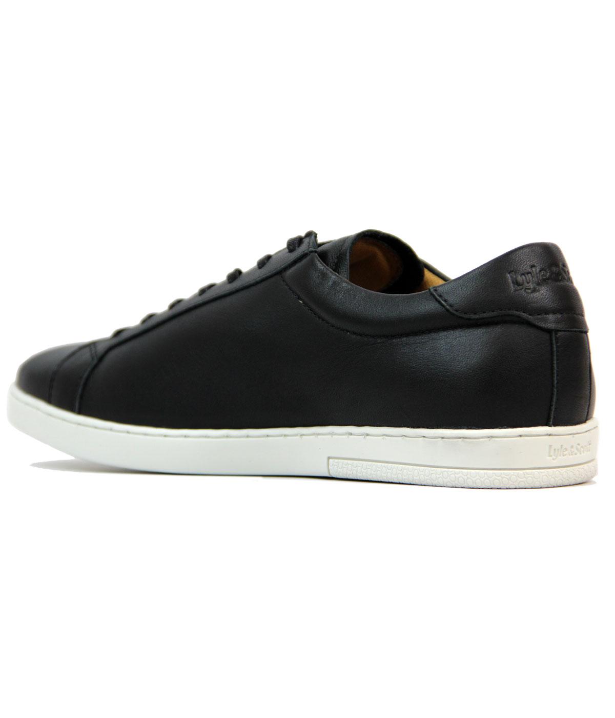 Lyle and scott 2025 black leather trainers