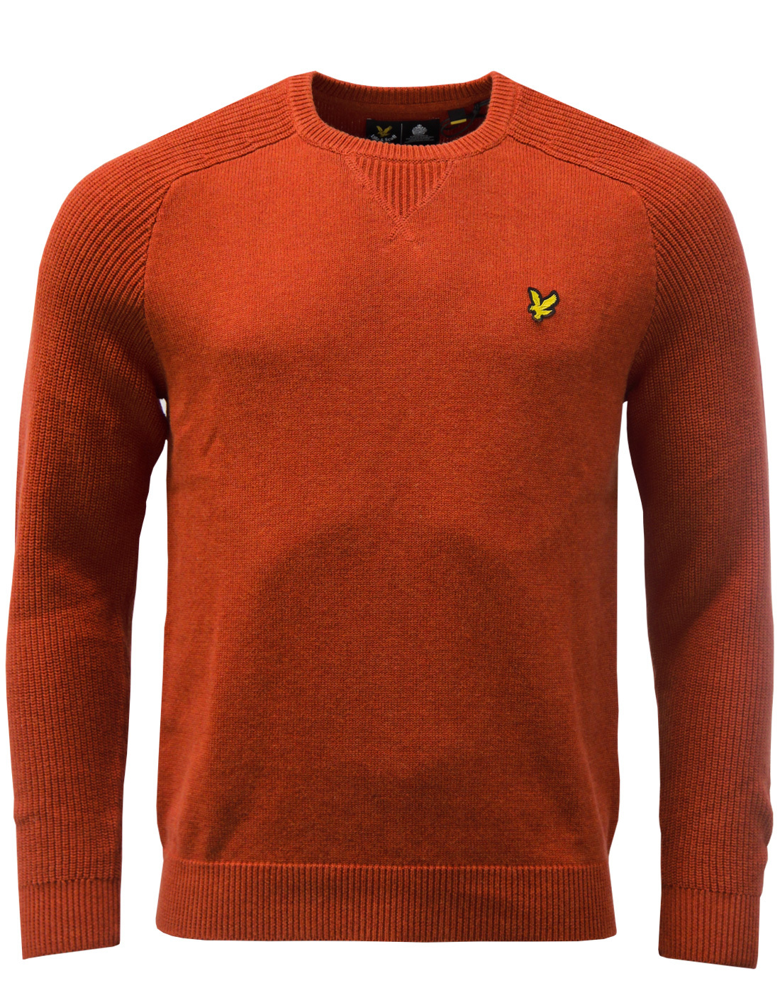 LYLE & SCOTT 60s Ribbed Crew Neck Jumper FLAME