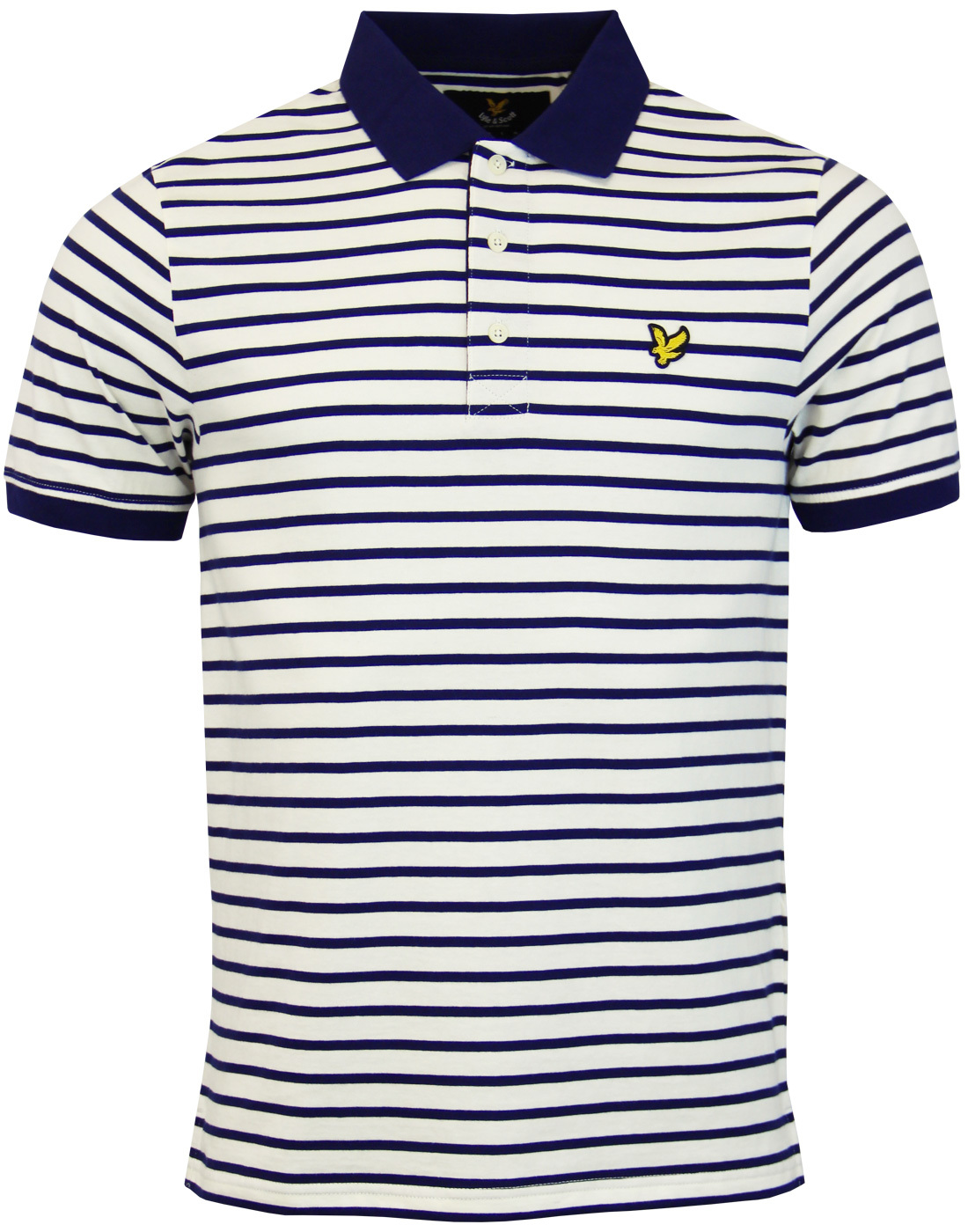 LYLE & SCOTT Men's Retro 1960s Mod Breton Stripe Polo Shirt