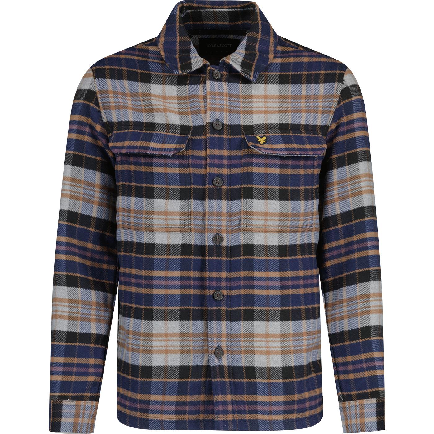 Lyle & Scott Check Brushed Flannel Overshirt DN/C