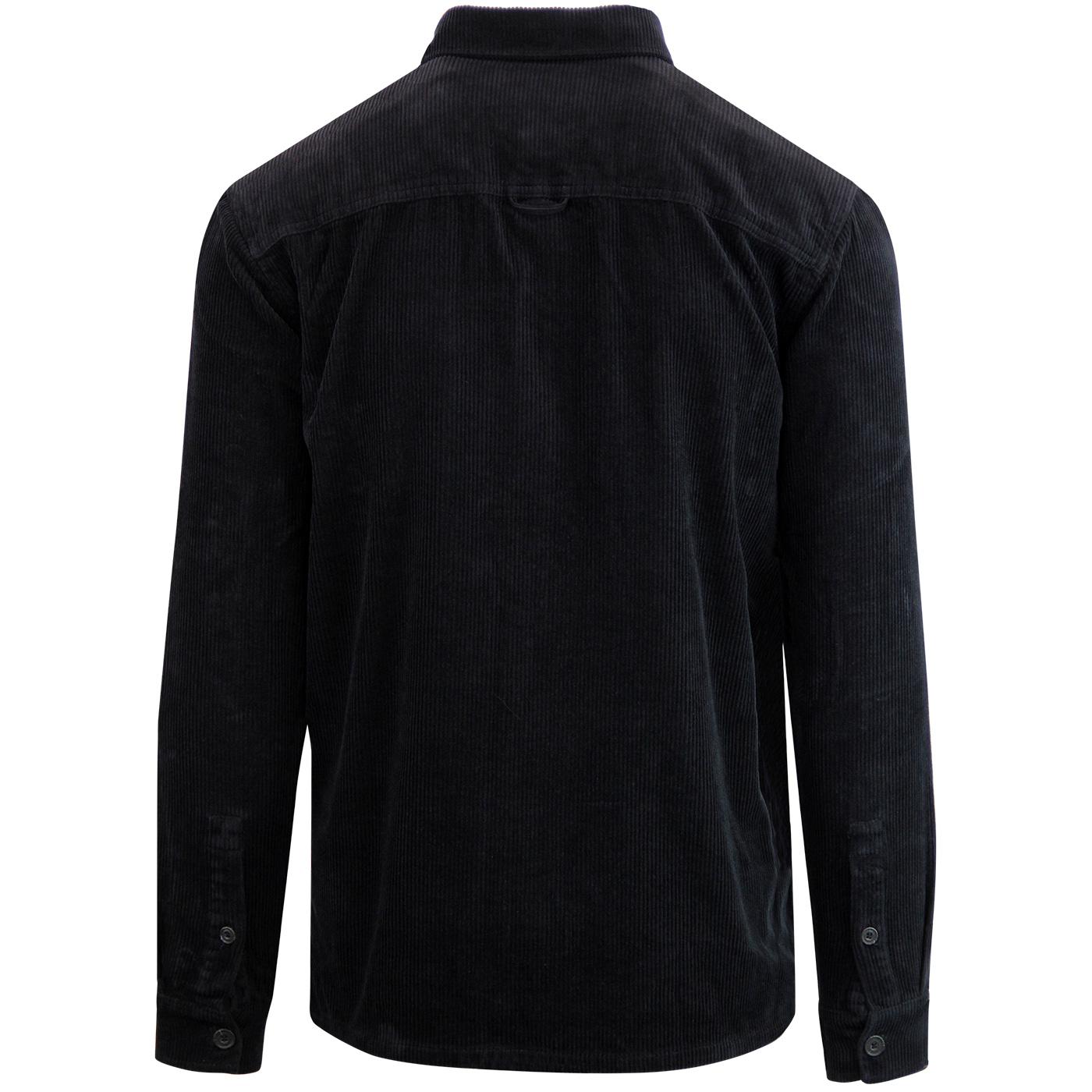 LYLE & SCOTT Men's Retro Jumbo Cord Overshirt in Black