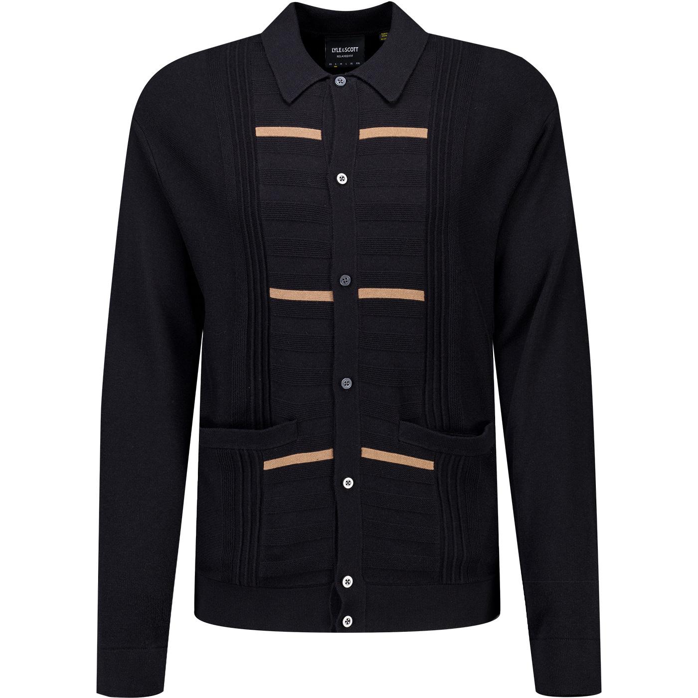Lyle & Scott Ottoman Striped Collared Cardigan JB
