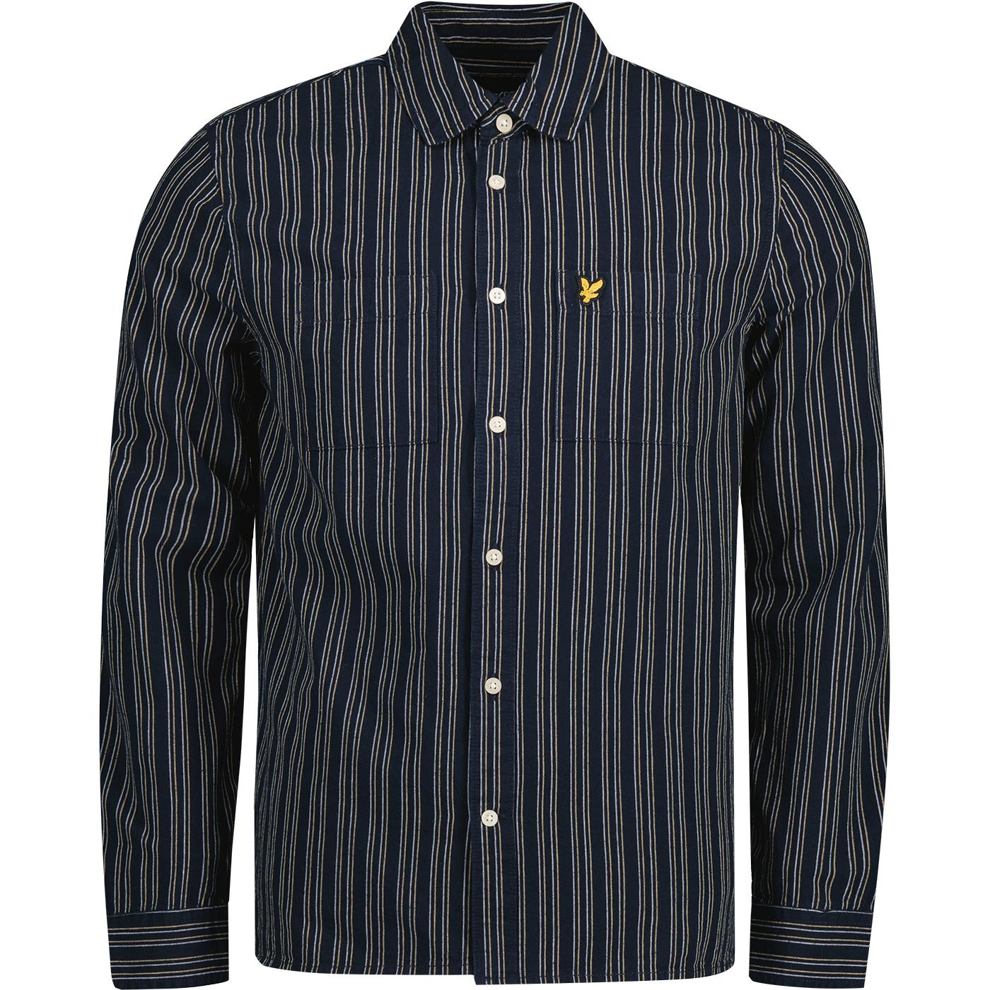 LYLE & SCOTT Mod Pinstripe Cotton Linen Shirt (DN)