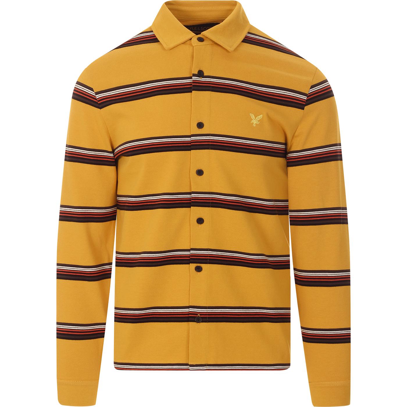 LYLE & SCOTT Retro Mod Jersey Stripe Overshirt (A)