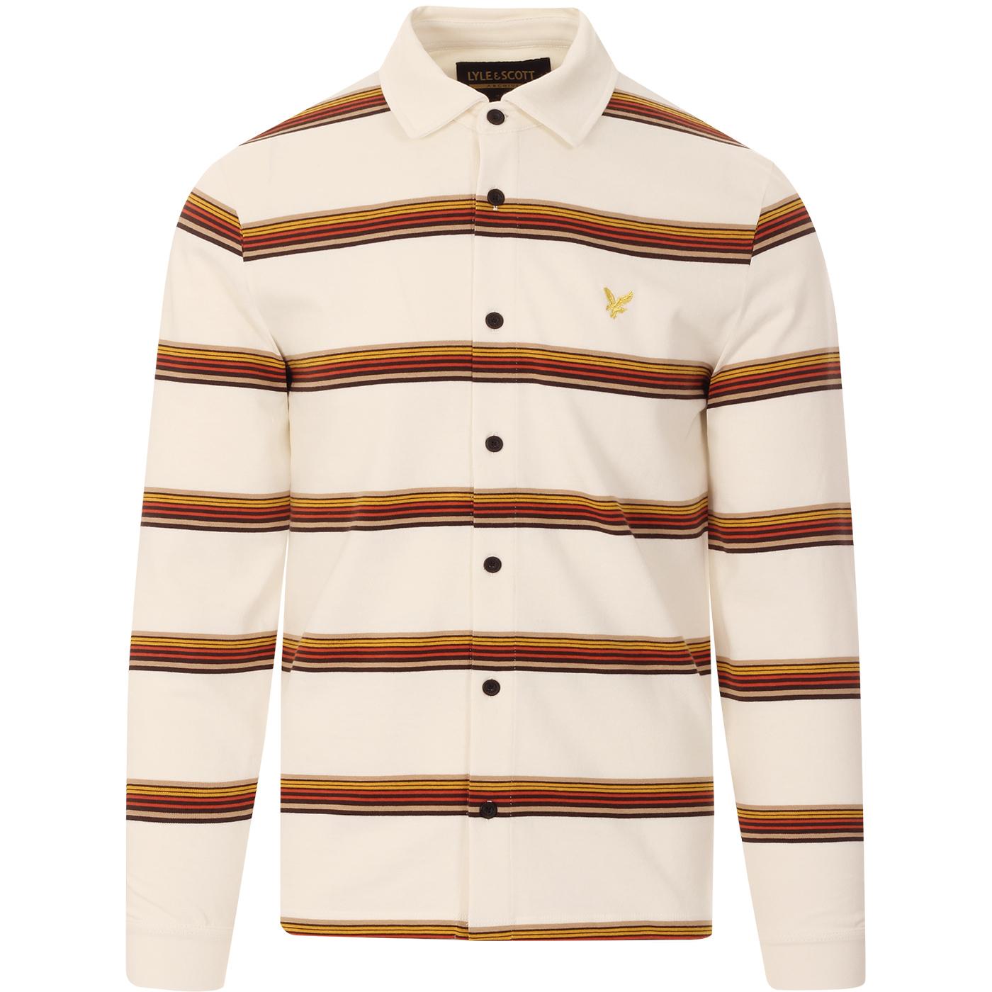 LYLE & SCOTT Retro Mod Jersey Stripe Overshirt (V)