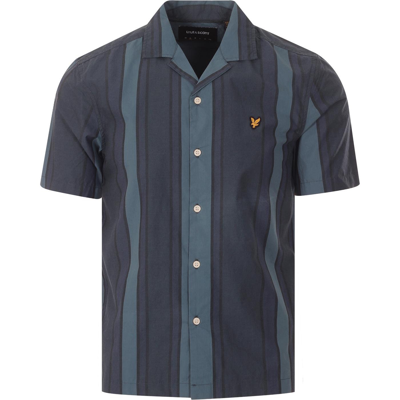 LYLE & SCOTT Retro 70s Stripe Resort Collar Shirt