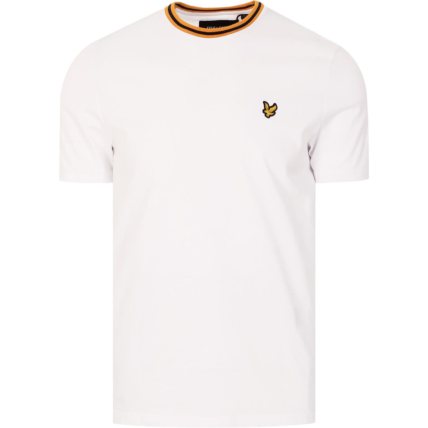 LYLE & SCOTT Retro Mod Tipped Ringer T-shirt in White