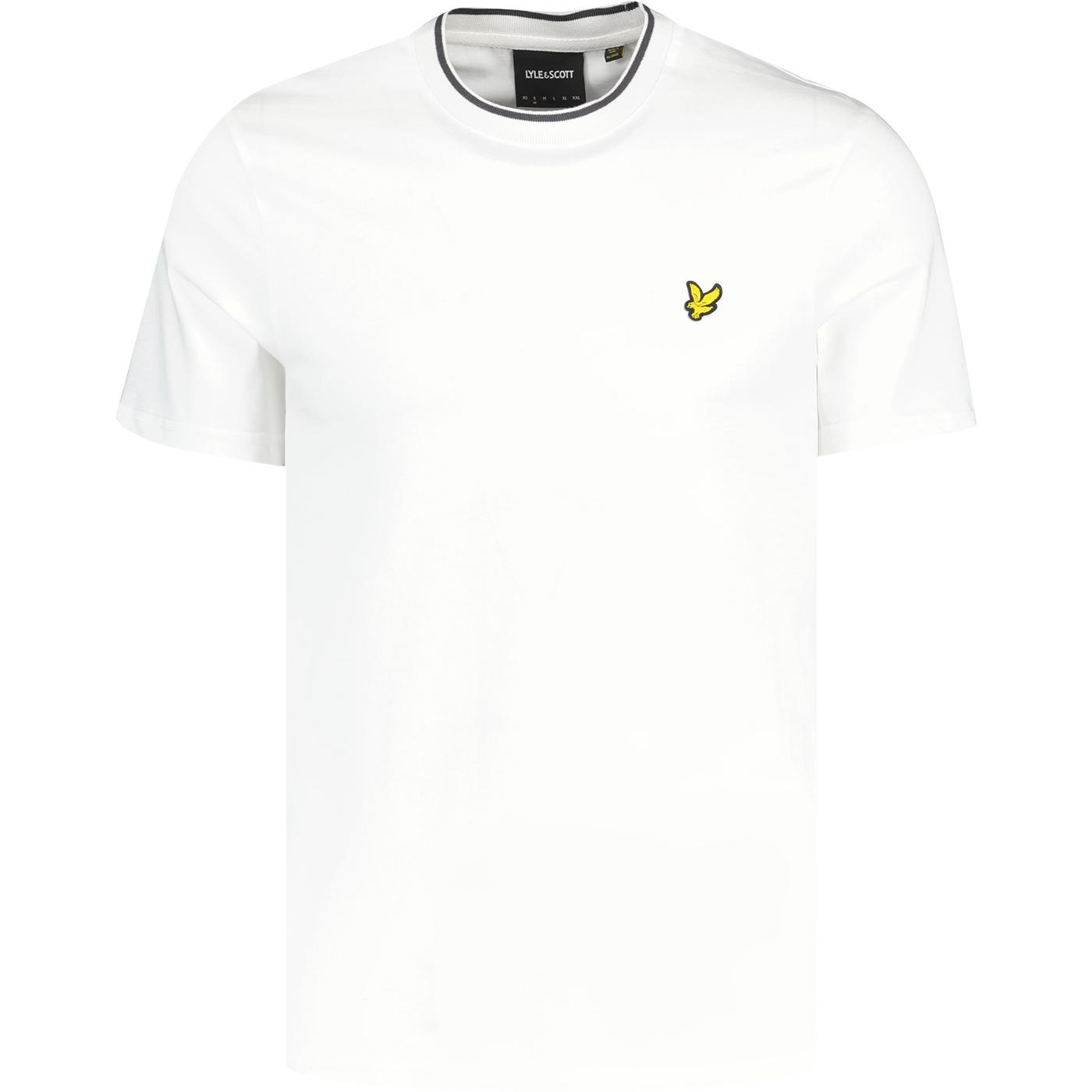 Lyle & Scott Tipped Mod Crew Neck T-shirt  White