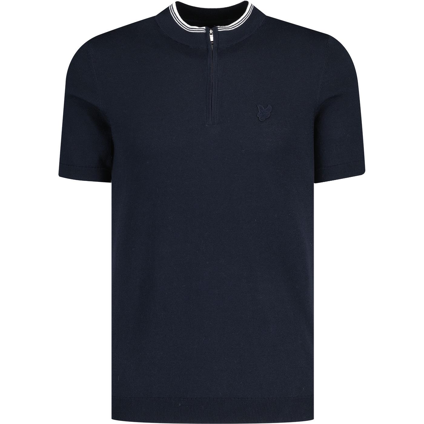 Lyle & Scott Tipped Mock Neck Short Sleeve Jumper 