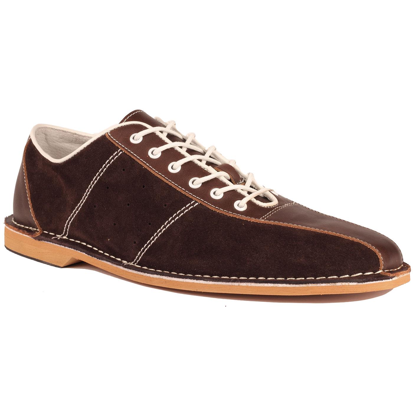 All Up MADCAP ENGLAND Mod Bowling Shoes (Brown)