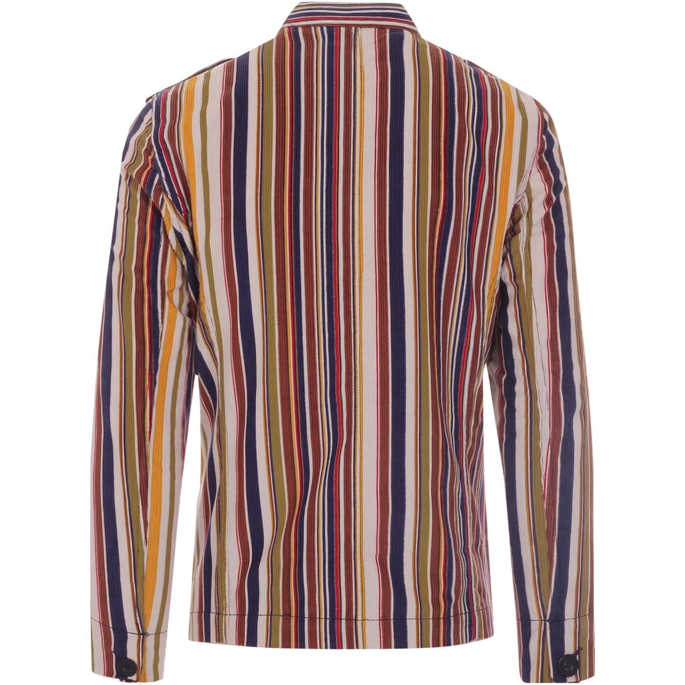 MADCAP ENGLAND Pepper 60s Mod Stripe Cord Tunic Jacket