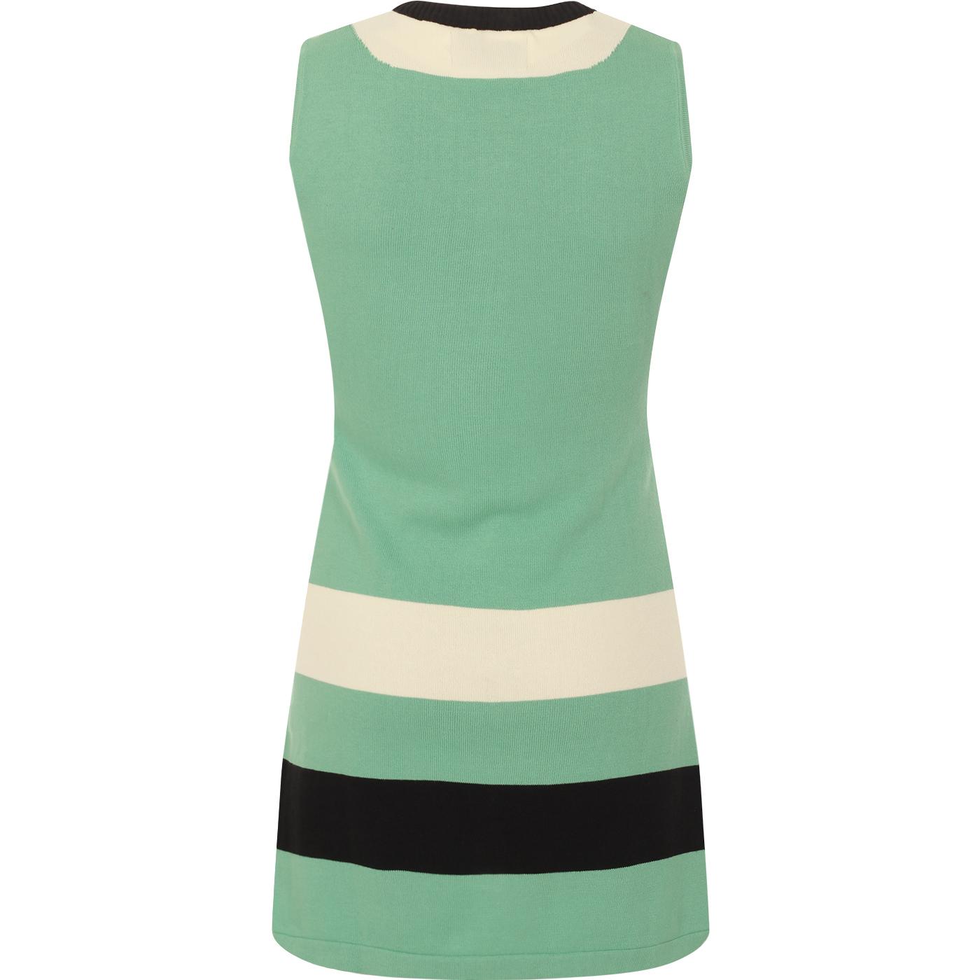 MADCAP ENGLAND Lantana 1960s Mod Knitted Dress in Katydid Green