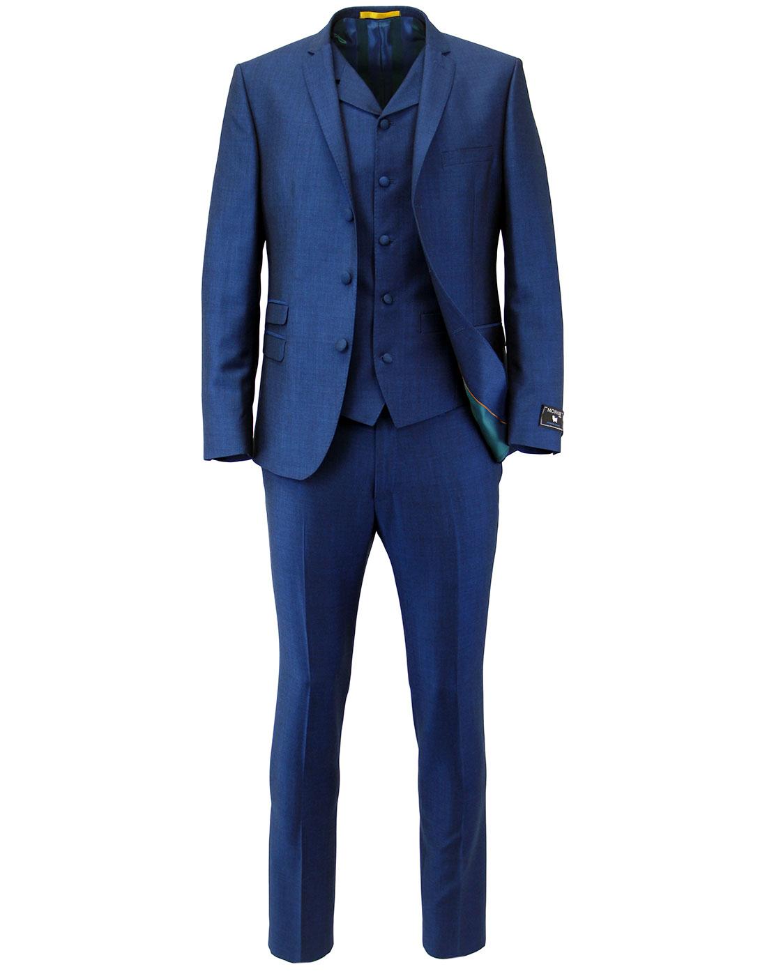 Madcap Retro Mod 3 Button Blue Mohair Suit