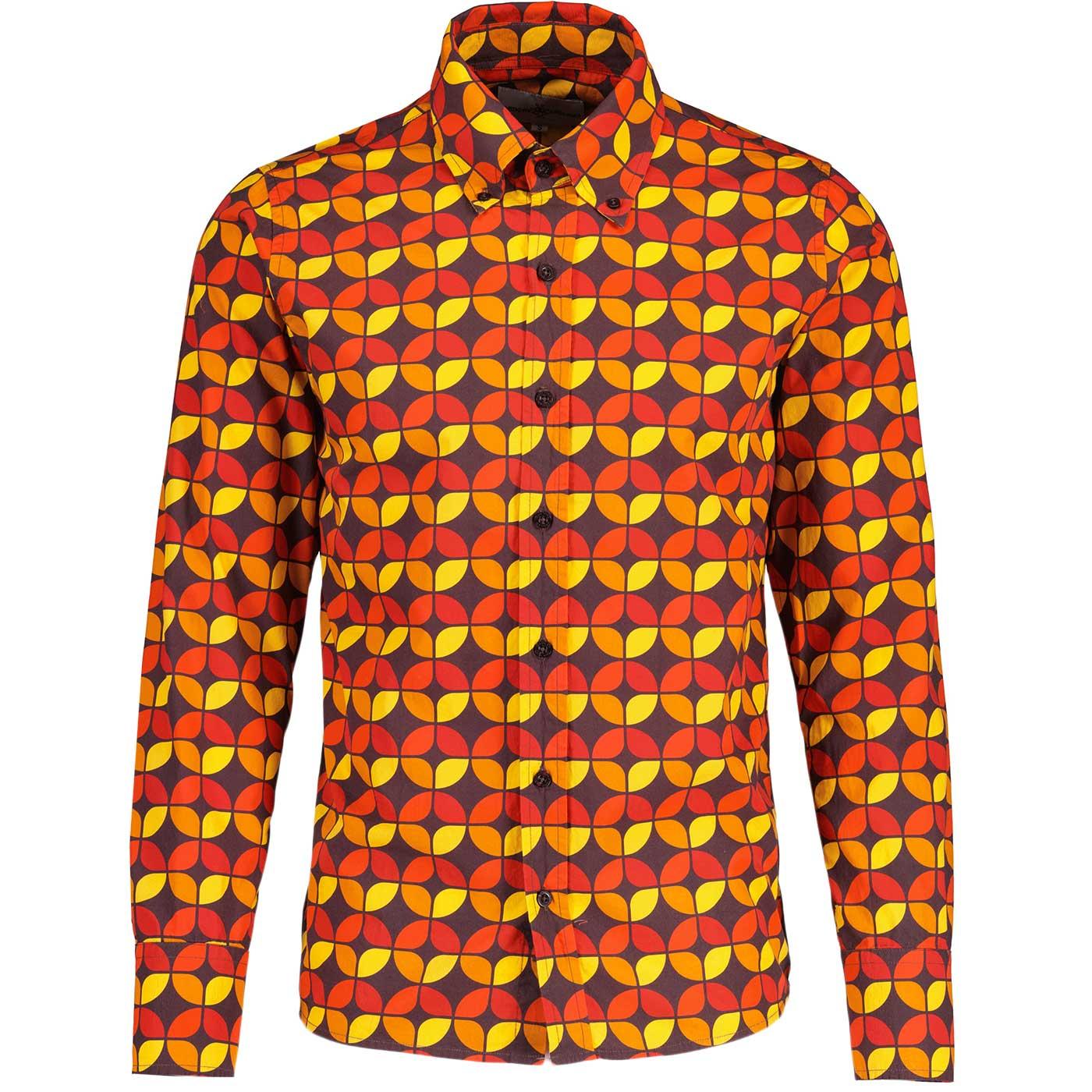 Danza Madcap England Retro 70s Circle Print Shirt