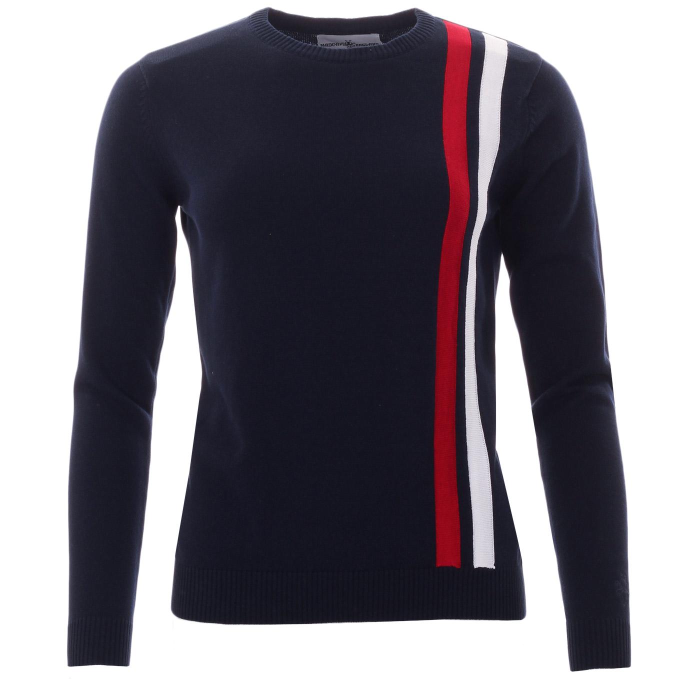 MADCAP ENGLAND Action Womens Mod Racing Jumper Navy